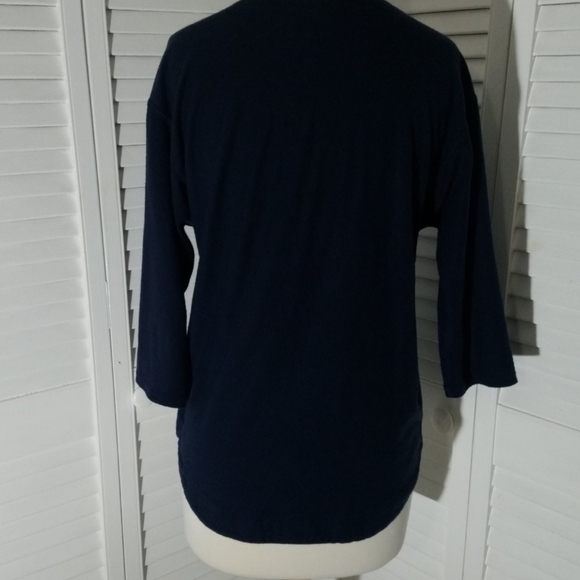 Madewell Navy Blue Sailor Top with criss cross tie - Picture 4 of 7